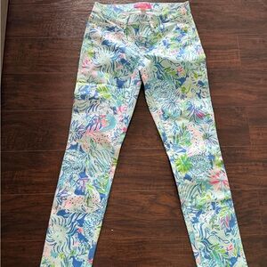 Lilly Pulitzer Blue and Green Patterned Pants